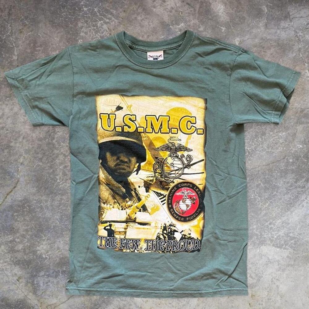 90s usmc Marines graphic tee